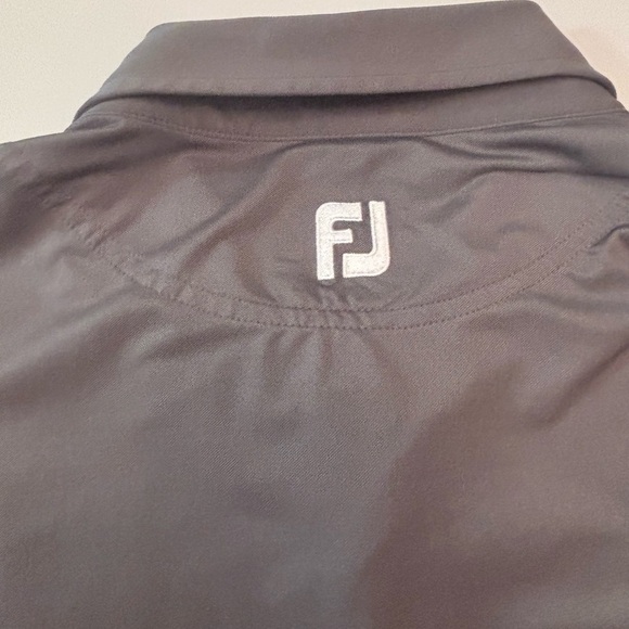 FootJoy FJ Golf Polo Shirt Men’s 2XL Gray Performance Stretch Floral Trim - Picture 7 of 7